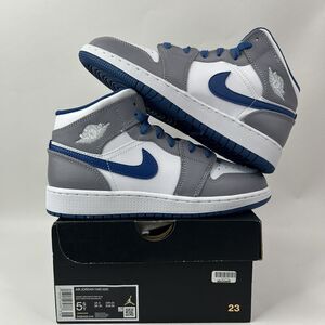 Nike Shoes Air Jordan 1 Mid GS “Cement Grey/True Blue" 2024
